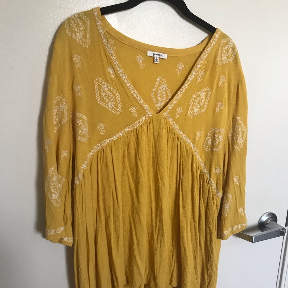 Yellow Embroidered Tunic